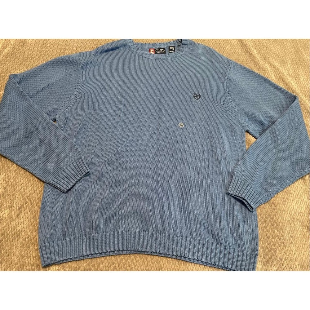 Chaps Mens Pullover Sweater - Blue - Size XXL